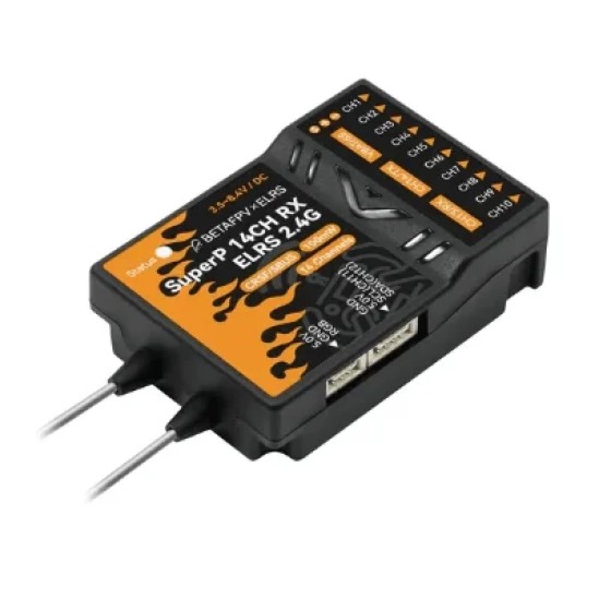 BETAFPV SuperP 14CH PWM Diversity ELRS 2.4Ghz/915MHz with Dual Antenna Dual Reception for RC Aircraft Boats Drones